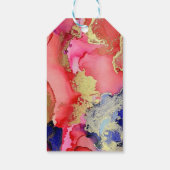 Traditionelles Rot mit Liebe-Geschenketiketten Geschenkanhänger (Rückseite)