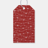 Traditionelles Rot - Schneeflockenpräsente Tags Geschenkanhänger (Rückseite)