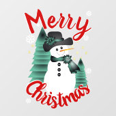 Traditionelles Rot- und Grünfenster Fensteraufkleber (Blatt)