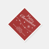 Traditionelles Rot - Weihnachten Napkins Serviette (Ecke)