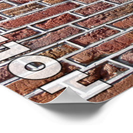 Traditionelles Rotes Holländisches Ziegelwerk in H Poster