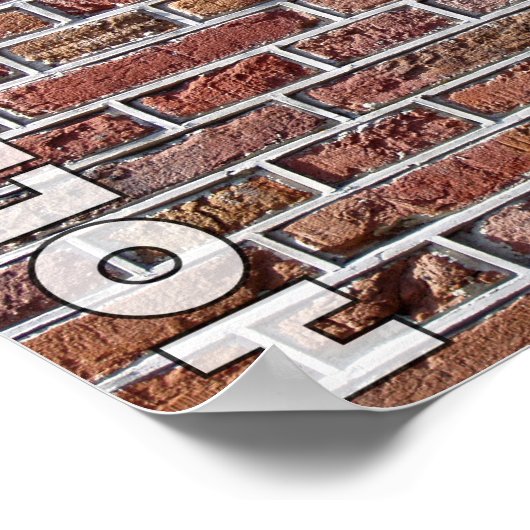 Traditionelles Rotes Holländisches Ziegelwerk in H Poster (Ecke)