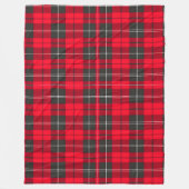 Traditionelles rotes Kariertes Tartan Modern Colle Fleecedecke (Vorderseite)