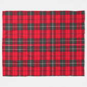 Traditionelles rotes Kariertes Tartan Modern Colle Fleecedecke (Vorderseite (Horizontal))