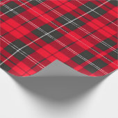Traditionelles rotes Kariertes Tartan Modern Colle Geschenkpapier (Ecke)