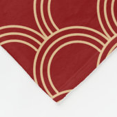 Traditionelles rotes und goldenes chinesisches Mus Fleecedecke (Ecke)