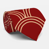 Traditionelles rotes und goldenes chinesisches Mus Krawatte (Gerollt)