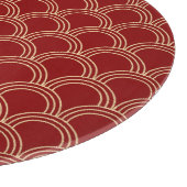 Traditionelles rotes und goldenes chinesisches Mus Schneidebrett (Ecke)