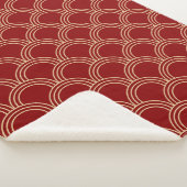 Traditionelles rotes und goldenes chinesisches Mus Sherpadecke (3/4)