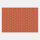 Traditionelles Royal Red & Gold Geschenkpapier Set (Vorderseite 3)