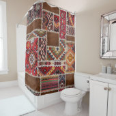 Traditionelles Rug Patchwork: Dekorative Teppichve Duschvorhang (Beispiel)