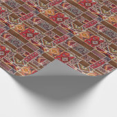 Traditionelles Rug Patchwork: Dekorative Teppichve Geschenkpapier (Ecke)