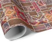 Traditionelles Rug Patchwork: Dekorative Teppichve Geschenkpapier (Rolleneckpunkt)