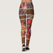 Traditionelles Rug Patchwork: Dekorative Teppichve Leggings (Rückseite)