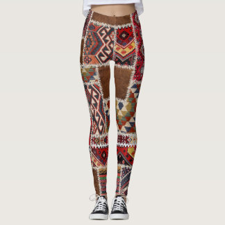 Traditionelles Rug Patchwork: Dekorative Teppichve Leggings