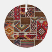 Traditionelles Rug Patchwork: Dekorative Teppichve Ornament Aus Glas (Rückseite)