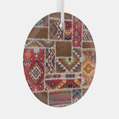 Traditionelles Rug Patchwork: Dekorative Teppichve Ornament Aus Glas (Vorderseite Rechts)