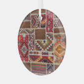 Traditionelles Rug Patchwork: Dekorative Teppichve Ornament Aus Glas (Vorderseite links)