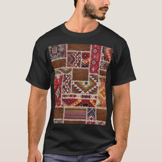 Traditionelles Rug Patchwork: Dekorative Teppichve T-Shirt (Vorderseite)