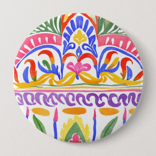 traditionelles rumänisches Dekor Button (Vorderseite)