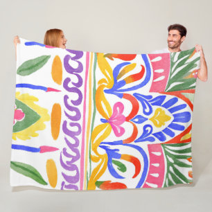 traditionelles rumänisches Dekor Fleecedecke