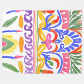 traditionelles rumänisches Dekor Fleecedecke (Vorderseite (Horizontal))