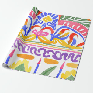 traditionelles rumänisches Dekor Geschenkpapier