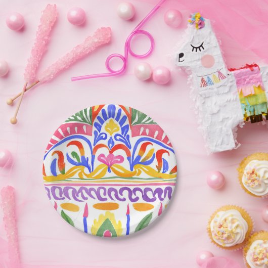 traditionelles rumänisches Dekor Pappteller (Party)