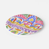 traditionelles rumänisches Dekor Pappteller (Schrägansicht)