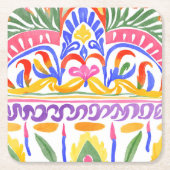 traditionelles rumänisches Dekor Rechteckiger Pappuntersetzer (Vorderseite)