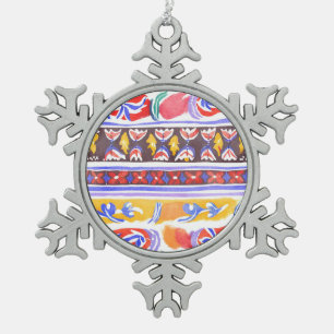 traditionelles rumänisches Dekor Schneeflocken Zinn-Ornament