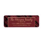 Traditionelles Rustikales Rot und Gold Karierte We (Vorne)