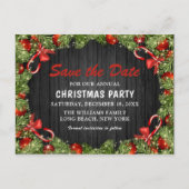 Traditionelles rustikales Weihnachtsfest-Party | S Einladungspostkarte (Vorderseite)