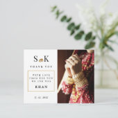 Traditionelles & schicke indisches Foto Hochzeit V Postkarte (Stehend Vorderseite)