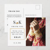 Traditionelles & schicke indisches Foto Hochzeit V Postkarte (Vorne/Hinten)