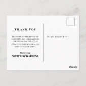 Traditionelles & schicke indisches Foto Hochzeit V Postkarte (Rückseite)