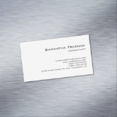 Traditionelles Schlichtes Weiß Minimalistisch Magnetische Visitenkarte (Beispiel)