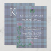 Traditionelles schottisches Tartan und Schottland  Einladung (Vorne/Hinten)