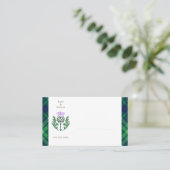 Traditionelles schottisches Tartan und Schottland Platzkarte (Stehend Vorderseite)