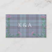 Traditionelles schottisches Tartan und Schottland  Platzkarte (Rückseite)