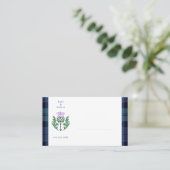Traditionelles schottisches Tartan und Schottland  Platzkarte (Stehend Vorderseite)