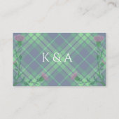 Traditionelles schottisches Tartan und Schottland Platzkarte (Rückseite)