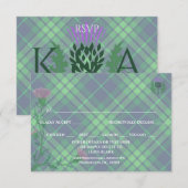 Traditionelles schottisches Tartan und Schottland  RSVP Karte (Vorne/Hinten)