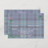 Traditionelles schottisches Tartan und Schottland  RSVP Karte (Vorne/Hinten)