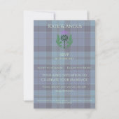Traditionelles schottisches Tartan und Schottland  RSVP Karte (Vorderseite)