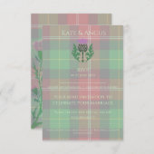 Traditionelles schottisches Tartan und Schottland  RSVP Karte (Vorne/Hinten)