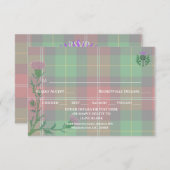 Traditionelles schottisches Tartan und Schottland RSVP Karte (Vorne/Hinten)