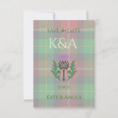 Traditionelles schottisches Tartan und Schottland  Save The Date (Vorderseite)