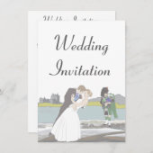 Traditionelles schottisches und keltisches Hochzei Einladung (Vorne/Hinten)