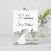 Traditionelles schottisches und keltisches Hochzei Einladung (Stehend Vorderseite)